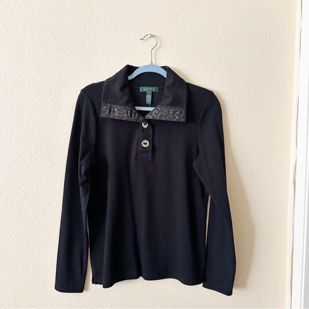 NWT 100% Cotton Lauren Ralph Lauren Collared Sweater Top - Size Medium